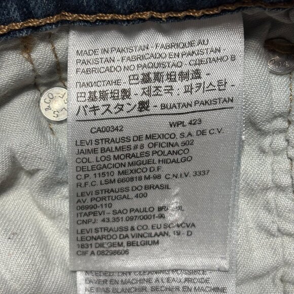 Levi’s 513 Men's Slim Straight Jeans W29 L32 Medium Wash Distressed Look Denim - Picture 8 of 14